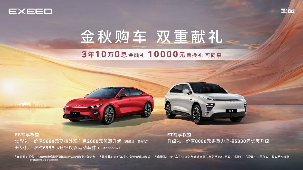 10000元置换礼+3年10万0息金融礼，星纪元ET与ES推出最强购车钜惠