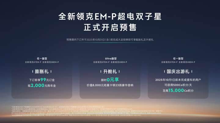 全新领克EM-P双子星开启预售，跻身辅助驾驶第一梯队