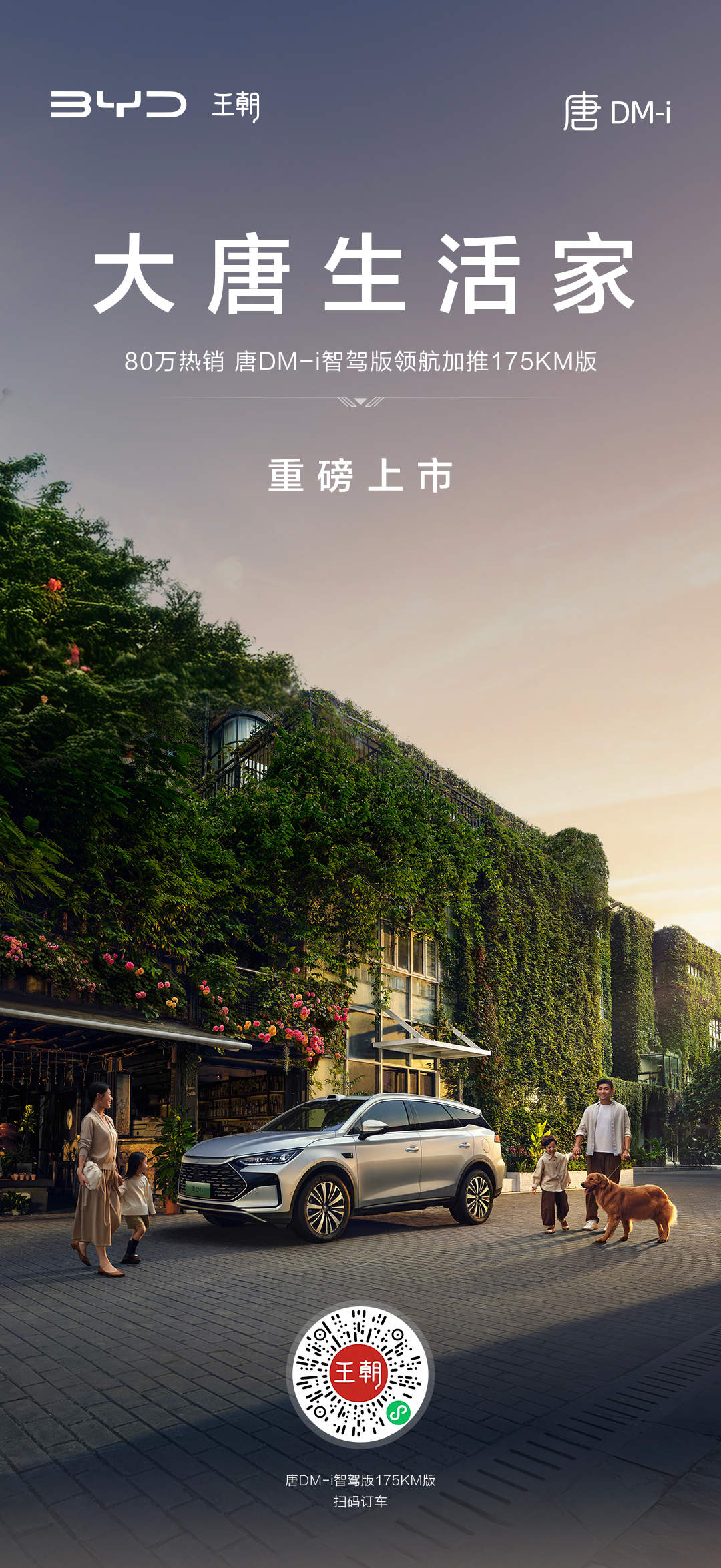 唐DM-i 175KM版上市，置换补贴后16.98万起，引领家庭出行新时代