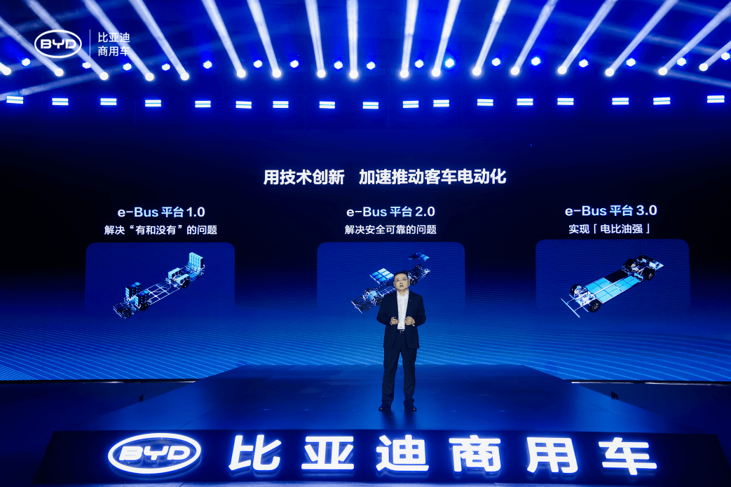 比亚迪发布e-Bus平台3.0，推动电动客车实现“电比油强”