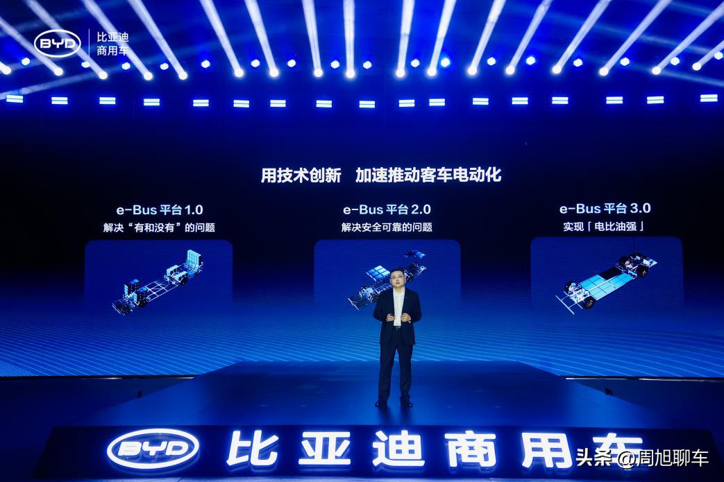 比亚迪发布e-Bus平台3.0，推动电动客车进入千伏时代