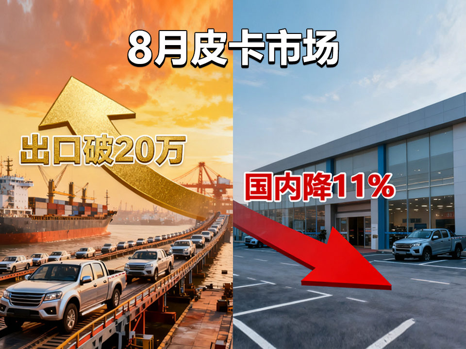 出口破20万，国内降11%！8月皮卡市场上演“冰与火之歌”