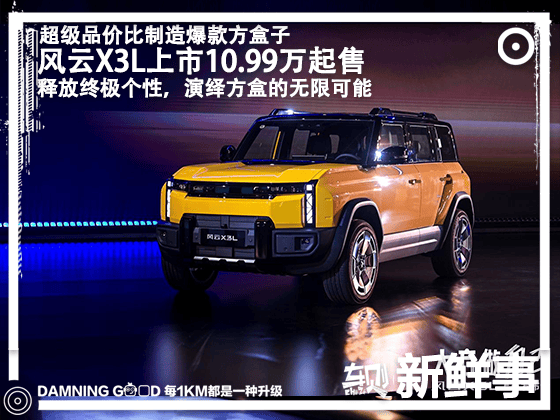 仅10.99万起售，国民潮玩方盒子，风云X3L上市