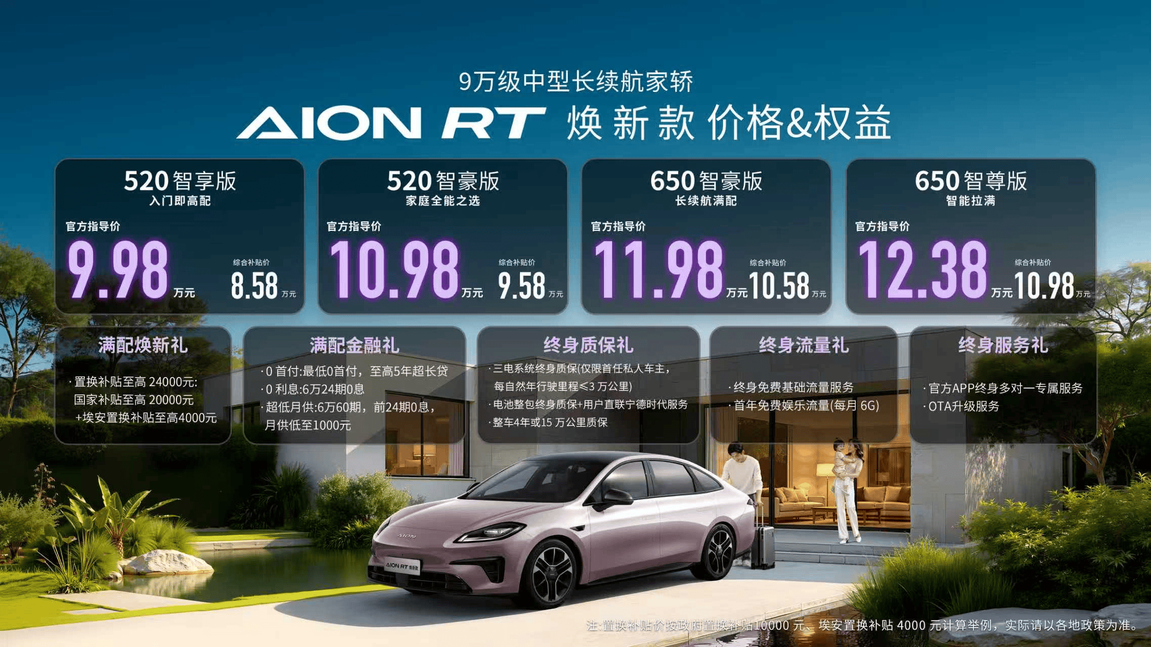 标配宁德时代神行电池 AION RT 焕新款上市，售9.98万起