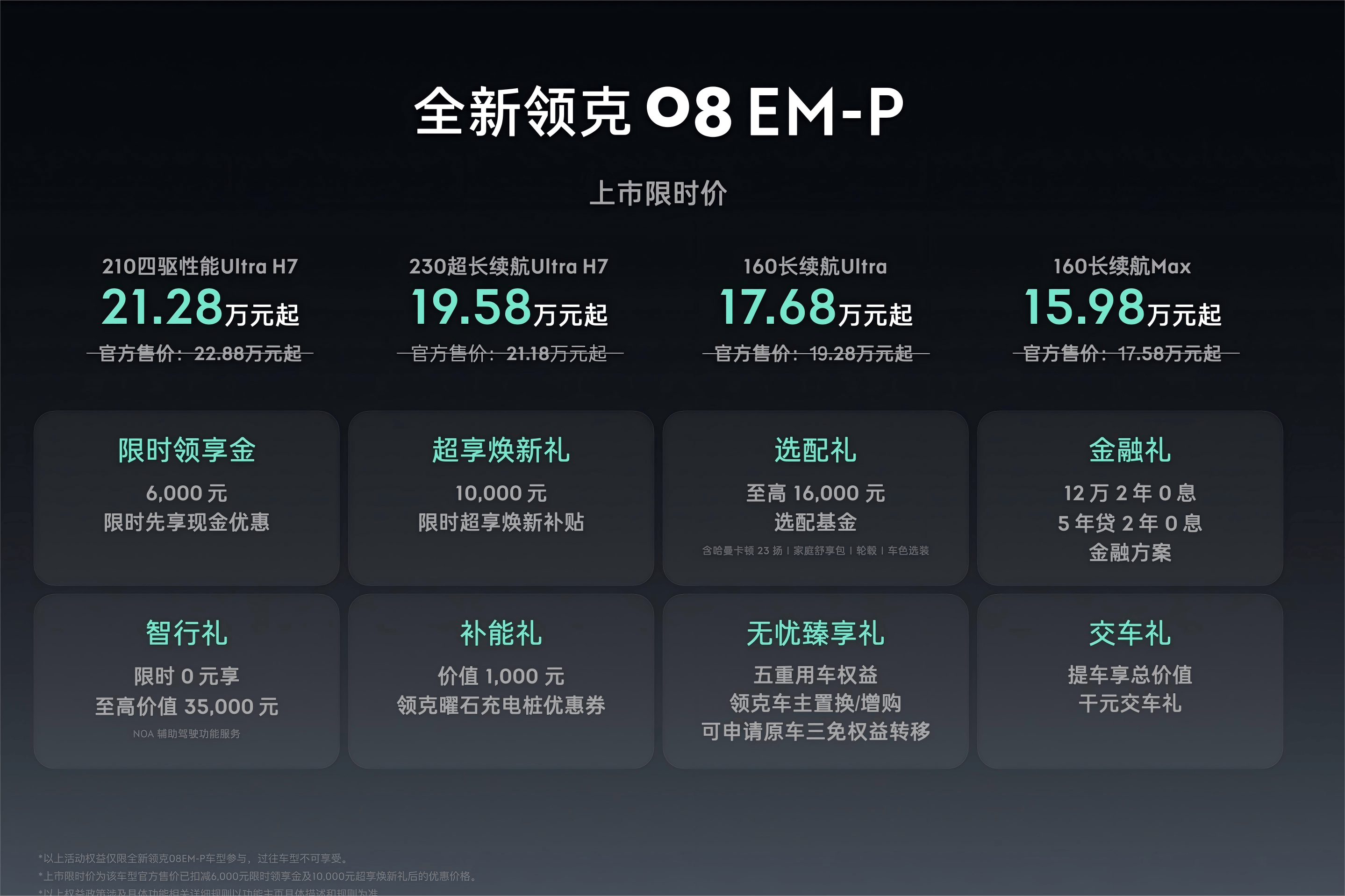 全新领克08 EM-P限时15.98万元起，五大进阶塑20万级SUV首选